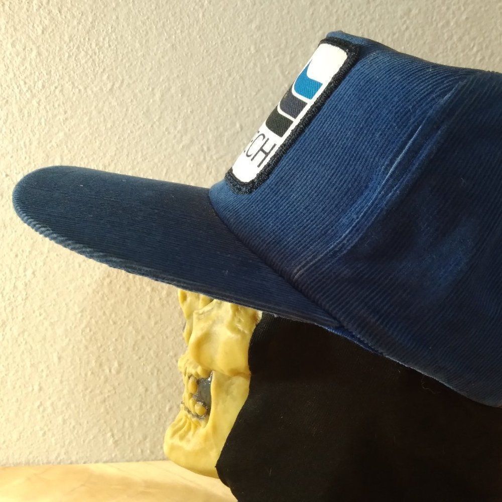 Deadstcok Vintage Martech Patch Corduroy Strap Back Hat - Picture 2 of 8